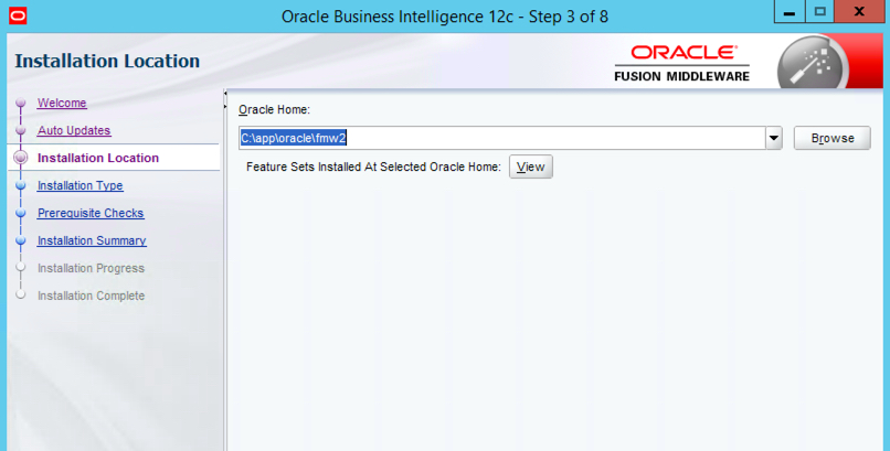 Enter Existing Oracle Home