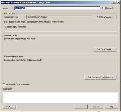 Act as: runAs init Block Workaround