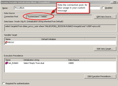 Act as: ProxyBlock Init Block