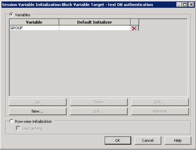 DB init block target