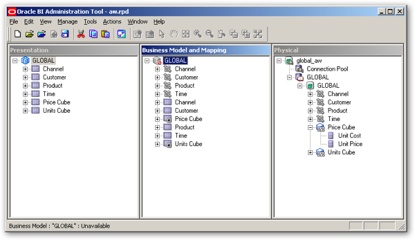 Oracle bi administration tool 11.1.1.5