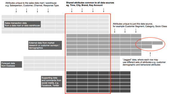 Endeca jagged data model