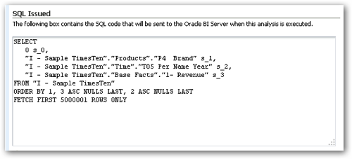 Obiee Logical SQL