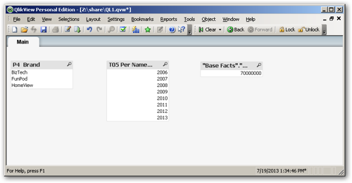 First Qlikview Report