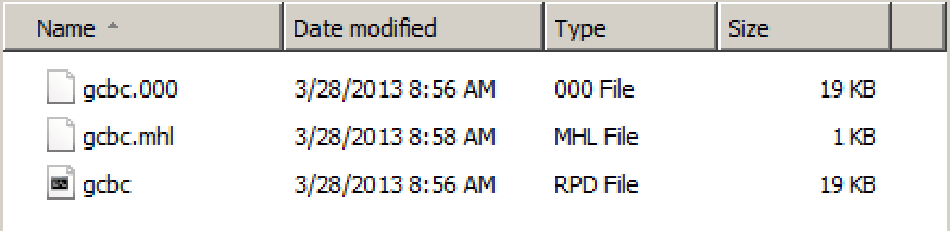 Master Repository Directory Contents