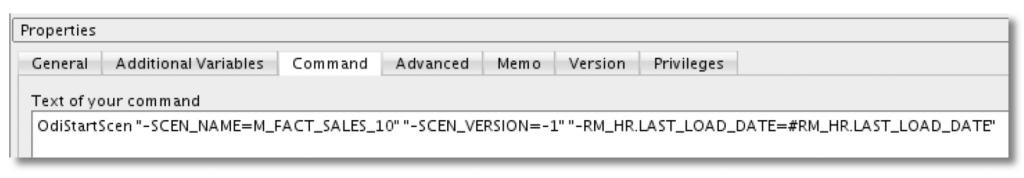 Passing variables as startup parameters