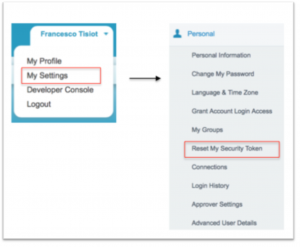 Salesforce Reset token Procedure