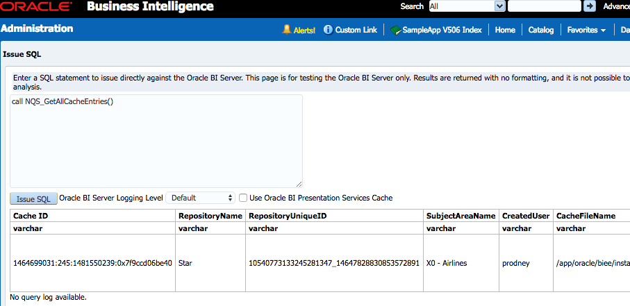 Changes in BI Server Cache Behaviour in OBIEE 12c : OBIS_REFRESH_CACHE