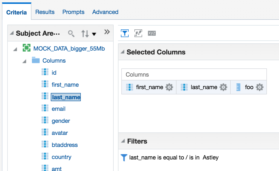 OBIEE 12c – Extended Subject Areas (XSA) and the Data Set Service