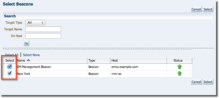 Selecting Beasons for a Service Test