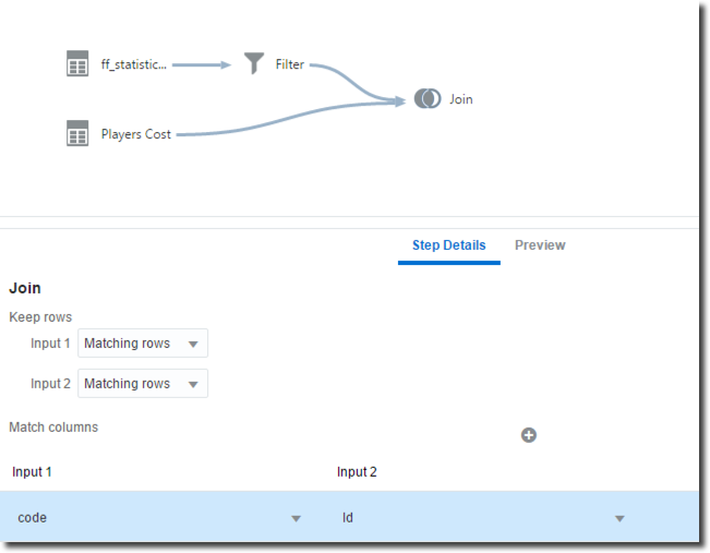 Join two Dataflows