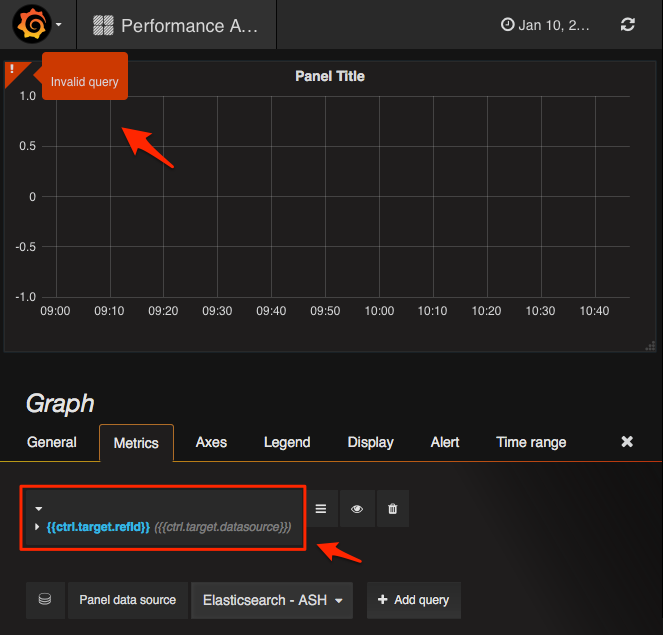 As well as data sources the graph editor includes settings covering display styles such as titles, templates, axis and legends.