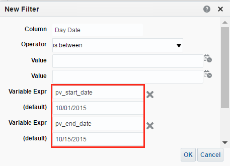 obiee use presentation variable in filter