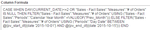 obiee use presentation variable in filter