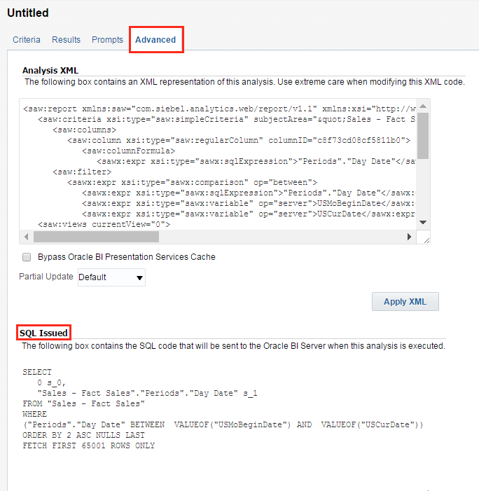 obiee use presentation variable in filter