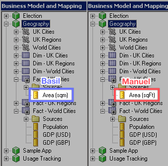 Area Column Change