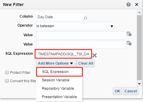 presentation variable obiee