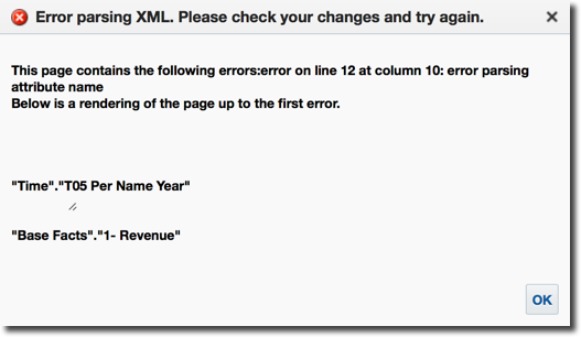 Error XML