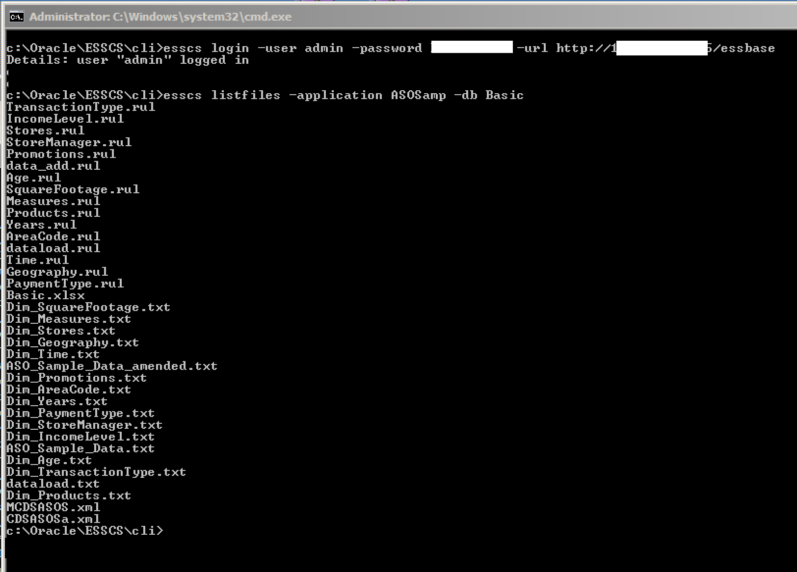 OAC: Essbase – Loading Data
