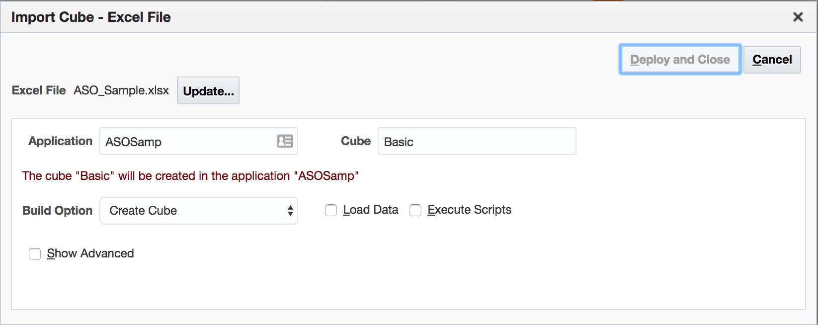 OAC: Essbase – Loading Data