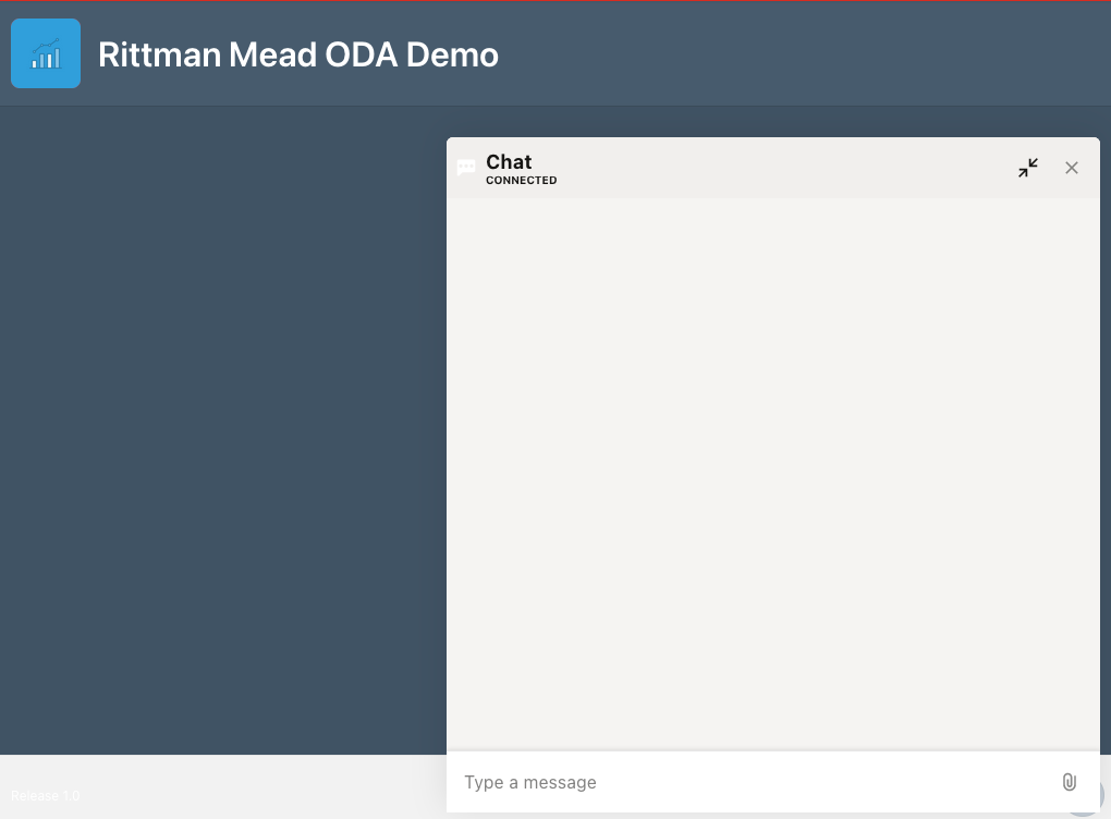 Oracle APEX rendering an ODA chat widget