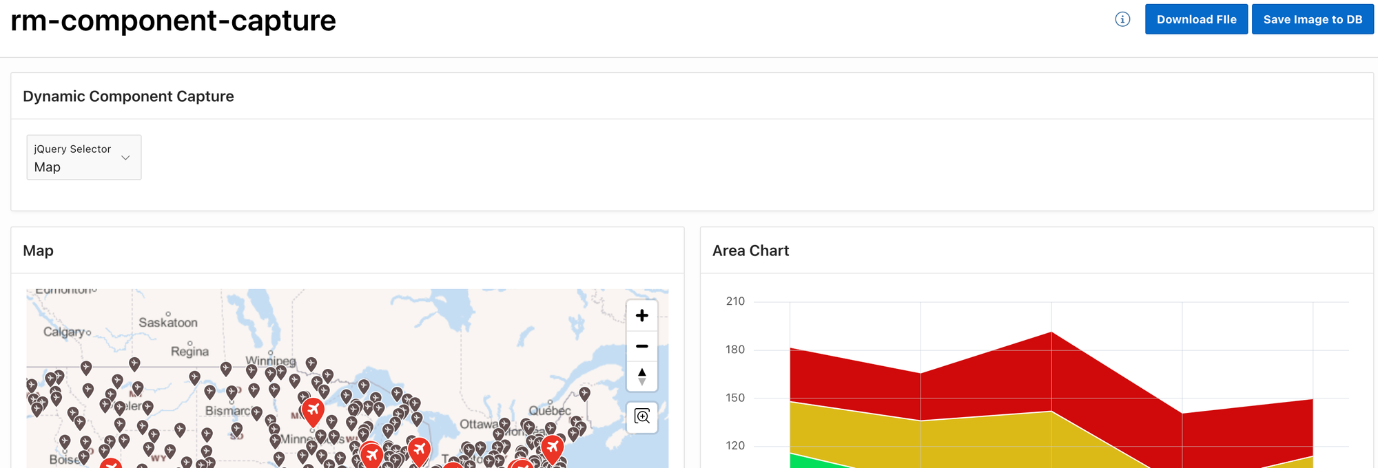 Screenshot of our plug-in used in an APEX application