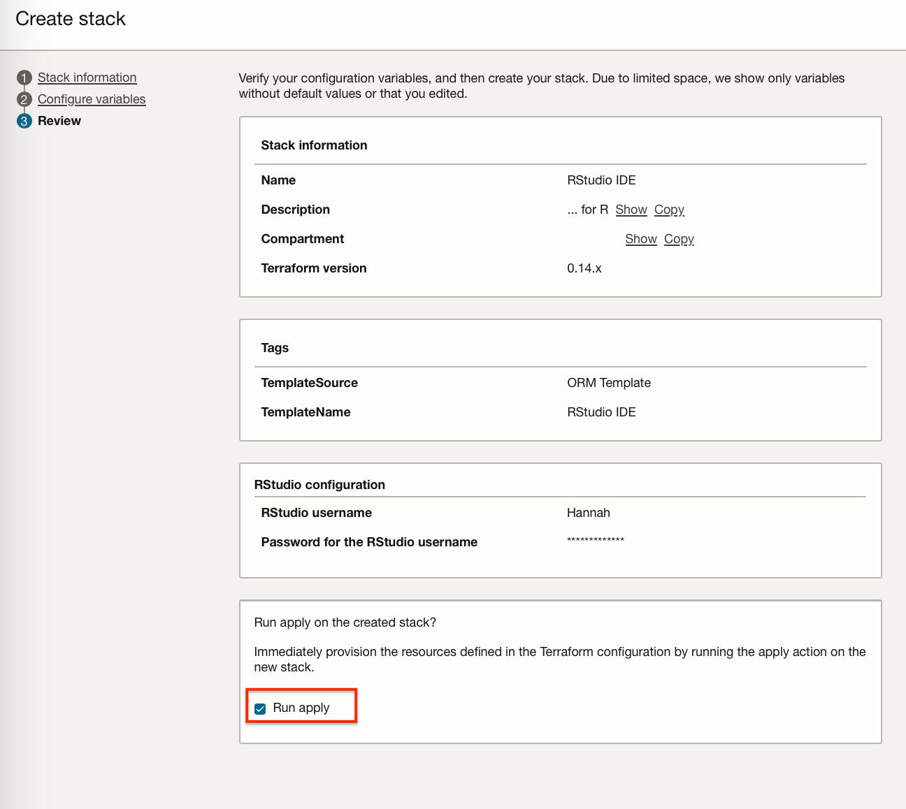 Deploy RStudio in an OCI Container