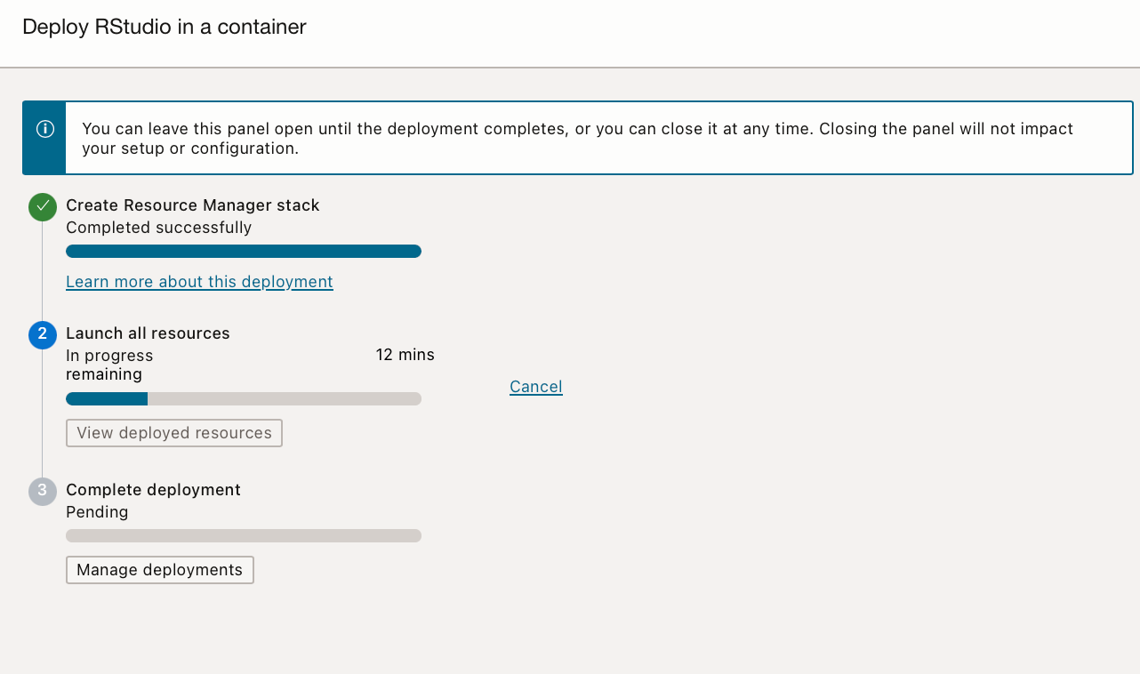 Deploy RStudio in an OCI Container