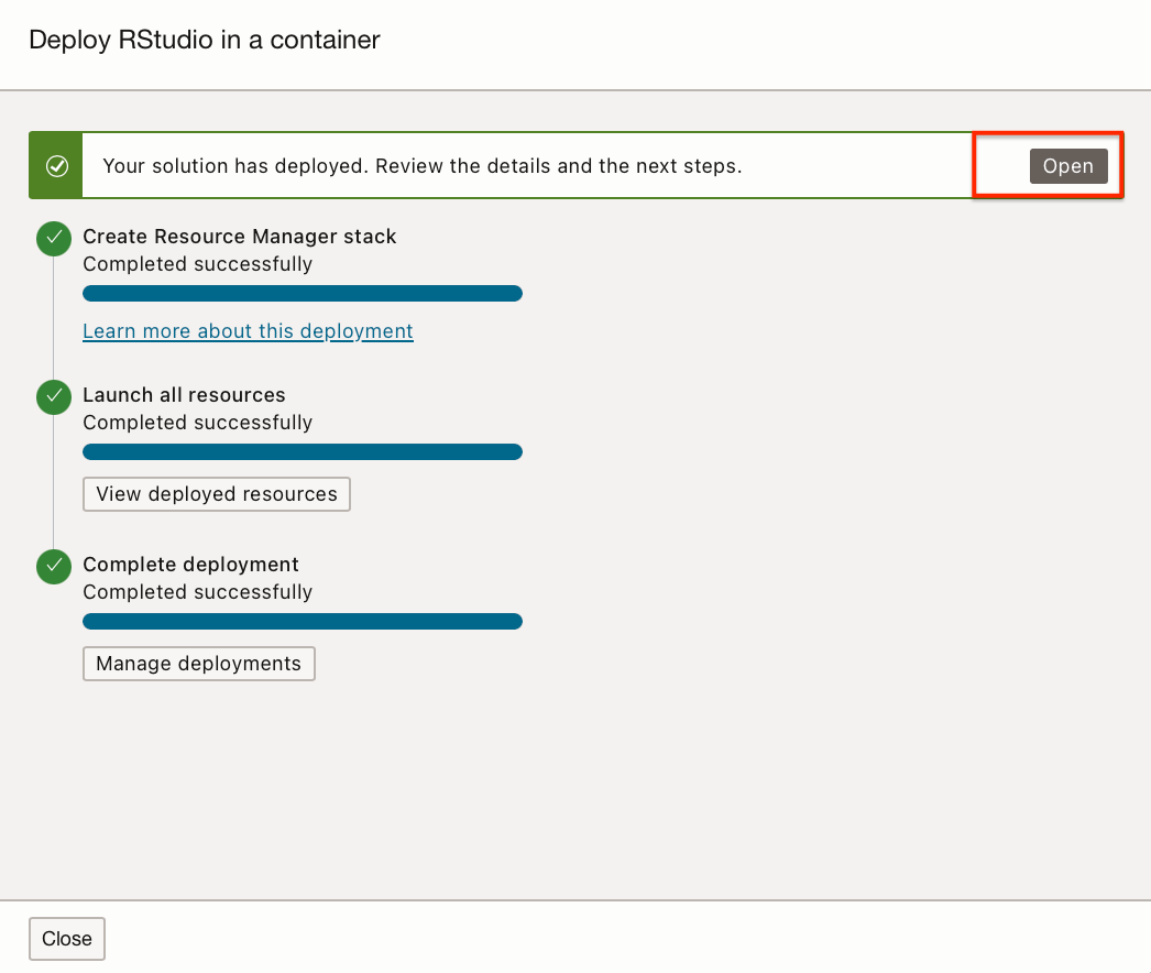 Deploy RStudio in an OCI Container