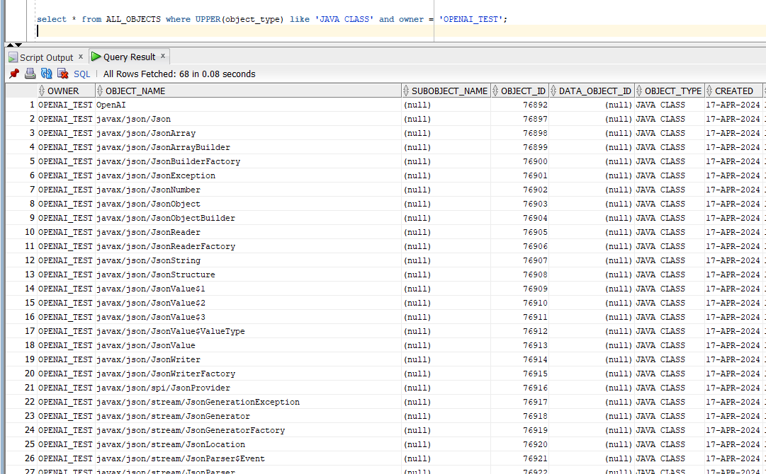 Call OpenAI from Oracle Query