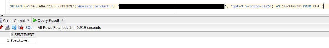 Call OpenAI from Oracle Query